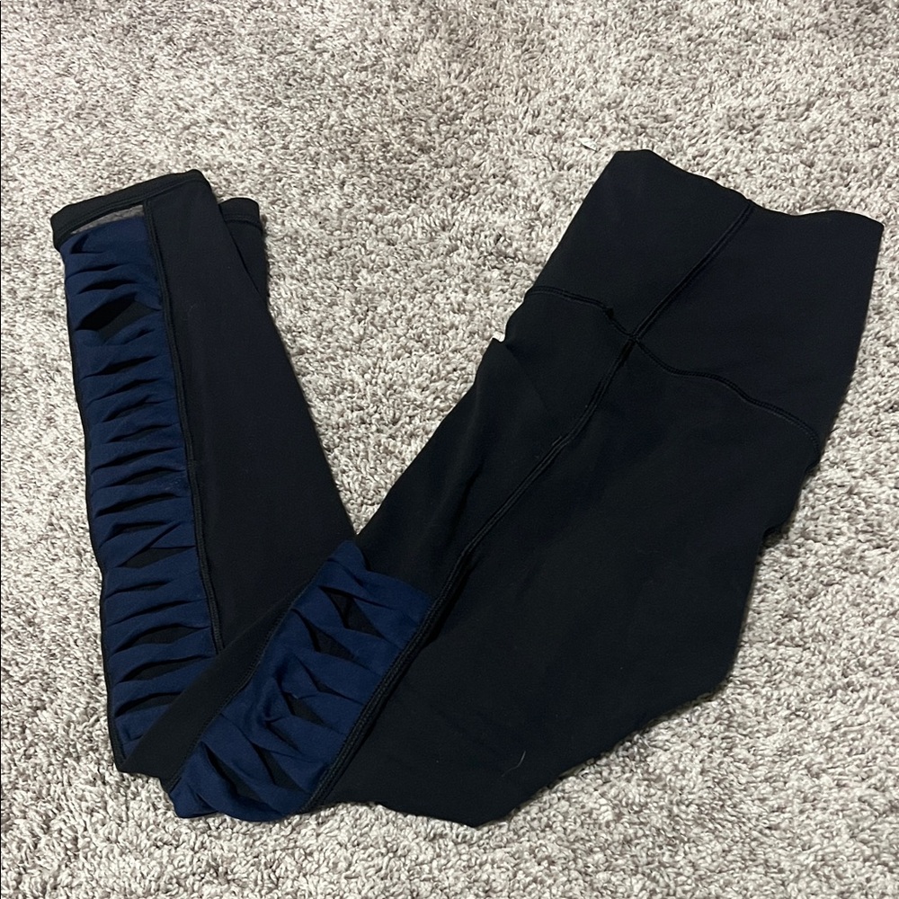 Athleta Black and Blue Leggings